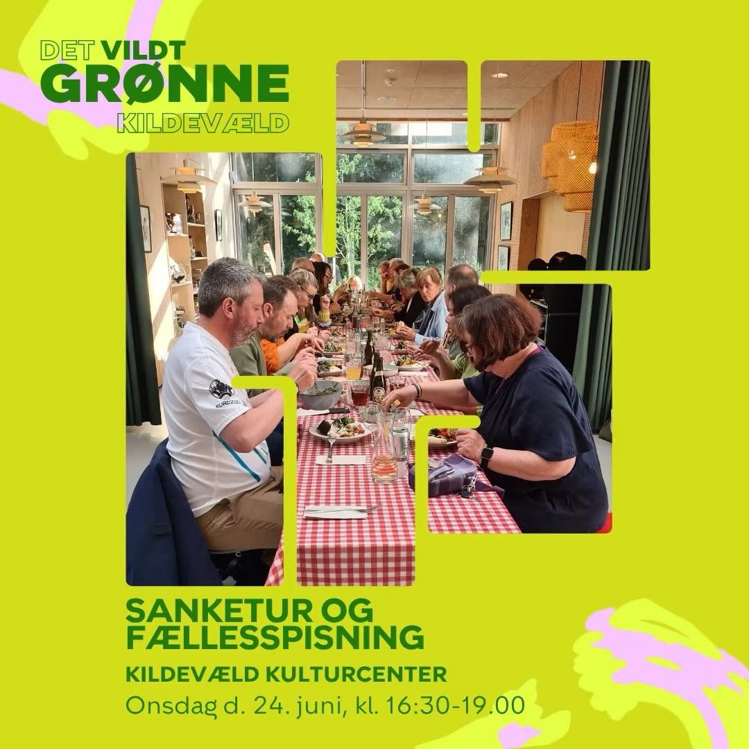Kom med på sanketur og til fællesspisning onsdag den 24. juni. kl. 16:30-19:00.

Vi starter kl. 16:30 med en sanketur i Kildevæld Kulturcenters lokalområde, hvor vi får øjnene op for, hvilke spiselige planter, der findes lige omkring os. 

Til fællesspisningen kl 17:30 vil der blive serveret en plantebaseret ret med vilde planter, som er sanket på forhånd i lokalområdet. Retten består af falafler, kartoffelsalat, bønnesalat, frisk salat, syltede vilde planter og brød.

Det vi sanker på turen er til at tage med hjem til eget forbrug, så husk din egen kurv, bøtte eller pose. Planterne, vi finder, er tilberedt i maden, som vi skal spise sammen ved langbordet, så du får god inspiration til at tilberede netop de planter, du får med dig hjem.

Praktisk:
🌱 Vi starter sanketuren ved Kildevæld Kulturcenter kl. 16:30 og går på jagt efter vilde planter i lokalområdet. 
🌱 Maden serveres i Kildevæld Kulturcenter kl 17:30.
🌱 Sanketuren og fællesspisning er gratis med støtte fra Nordea-fonden, men for at sikre sig en plads, skal man have en billet, så vi ved hvor meget mad vi skal lave.
🌱 Skaf din billet via Billetto (arrangementet hedder “Falafel med brød + sank og sylt”)

Arrangementet er et samarbejde mellem Kildevæld Kulturcenter og Miljøpunkt Østerbro og er en del af Det Vildt Grønne Kild, som er støttet af @nordeafonden og Østerbro Lokaludvalg (@vi_er_oesterbro )
